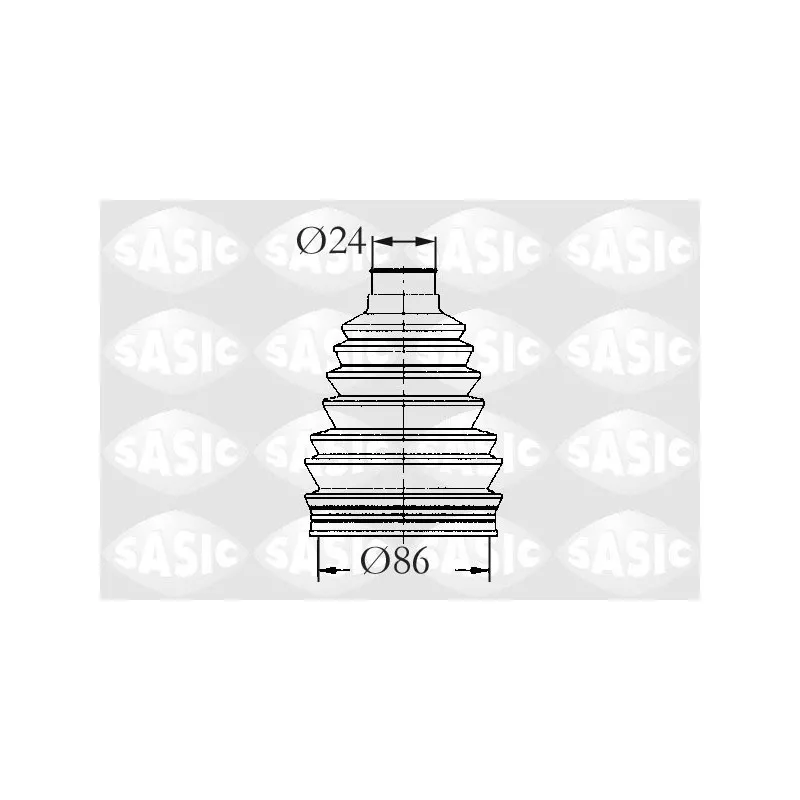 Soufflets de cardan avant SASIC 2933053