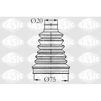 Soufflets de cardan avant SASIC 2933083