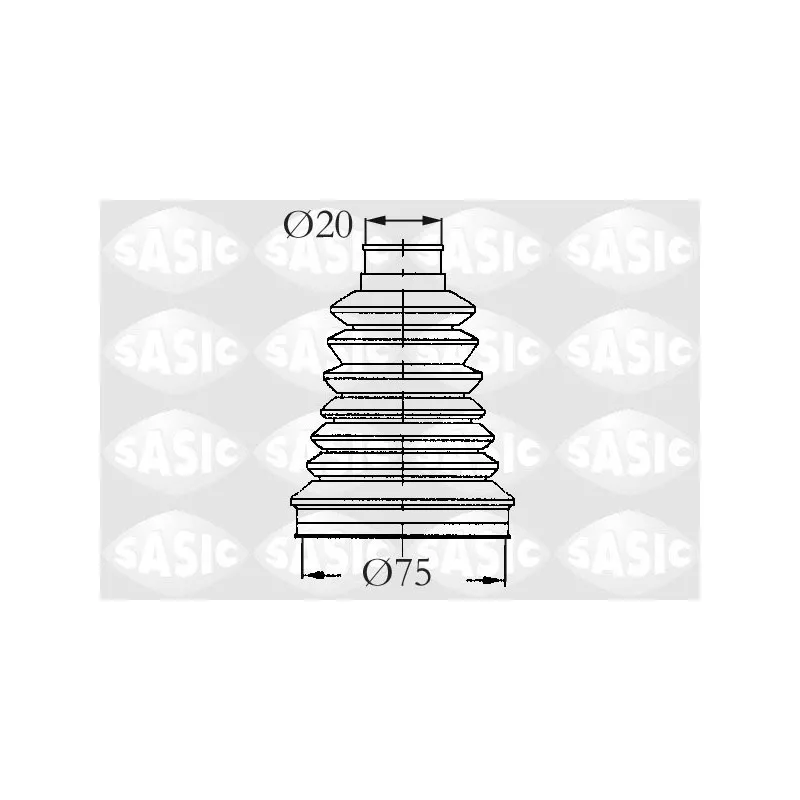 Soufflets de cardan avant SASIC 2933083