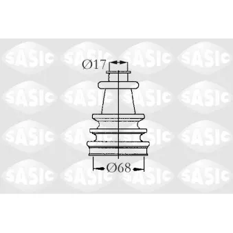 Soufflets de cardan avant SASIC 2933403