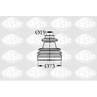 Soufflets de cardan avant SASIC 2933813
