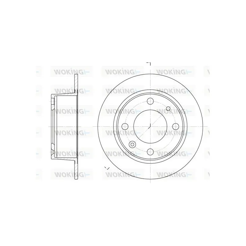 Jeu de 2 disques de frein arrière WOKING D6021.00