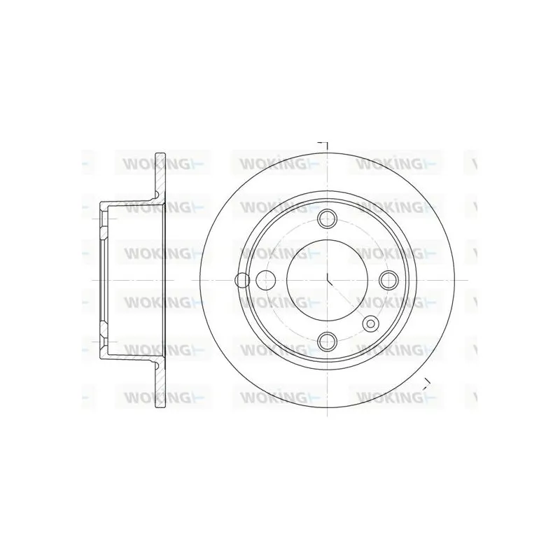 Jeu de 2 disques de frein arrière WOKING D6023.00