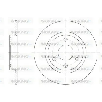 Jeu de 2 disques de frein avant WOKING D6070.00