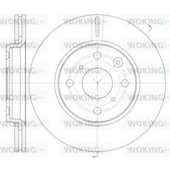 Jeu de 2 disques de frein avant WOKING D61003.10