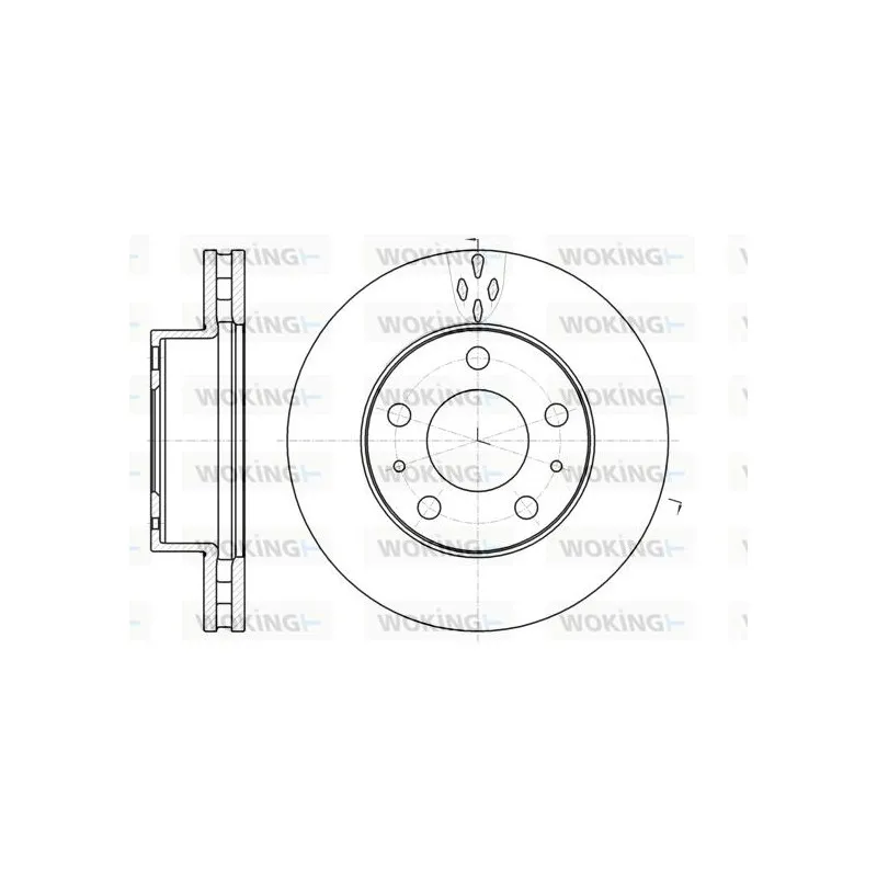 Jeu de 2 disques de frein avant WOKING D61016.10