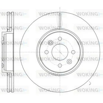 Jeu de 2 disques de frein avant WOKING D61049.10