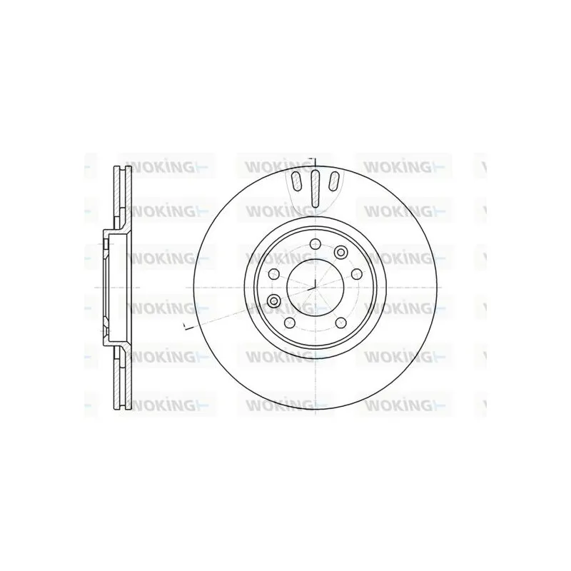 Jeu de 2 disques de frein arrière WOKING D61051.10