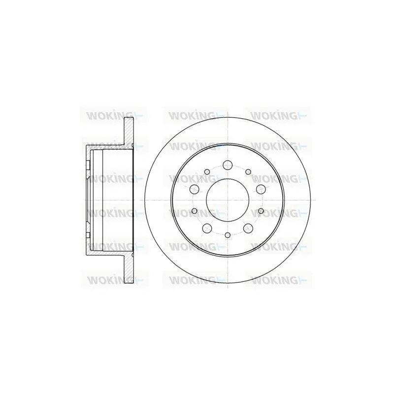 Jeu de 2 disques de frein arrière WOKING D61055.00