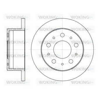 Jeu de 2 disques de frein arrière WOKING D61056.00