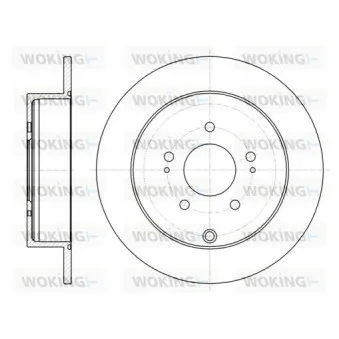 Jeu de 2 disques de frein arrière WOKING D61098.00