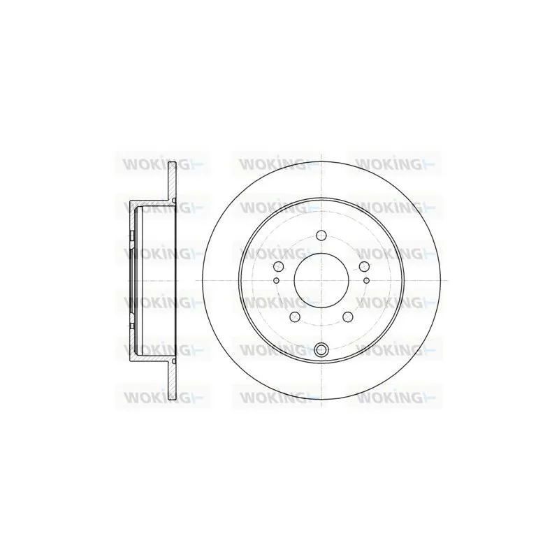 Jeu de 2 disques de frein arrière WOKING D61098.00