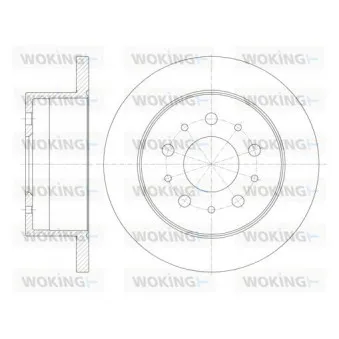 Jeu de 2 disques de frein arrière WOKING D61120.00