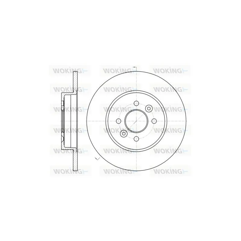 Jeu de 2 disques de frein arrière WOKING D61176.00