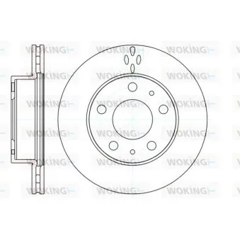 Jeu de 2 disques de frein avant WOKING D61204.10