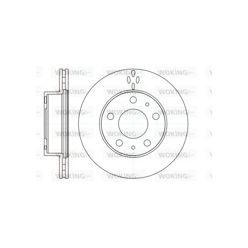 Jeu de 2 disques de frein avant WOKING D61204.10