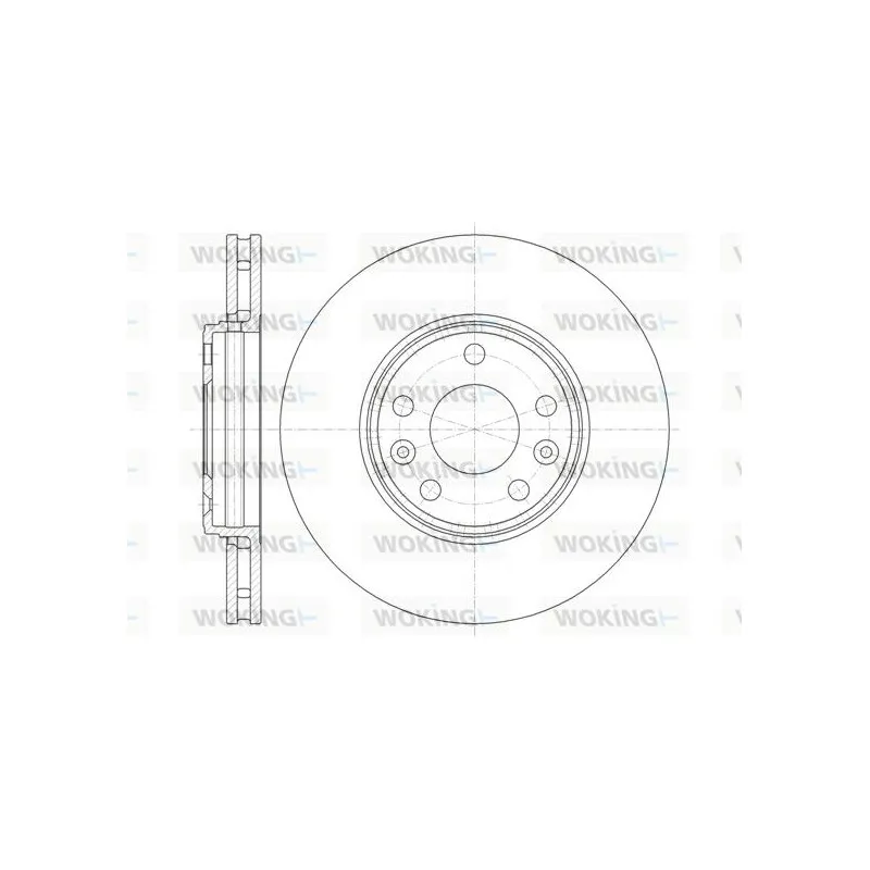 Jeu de 2 disques de frein avant WOKING D61344.10