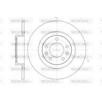 Jeu de 2 disques de frein arrière WOKING D61473.00