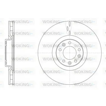 Jeu de 2 disques de frein avant WOKING D61498.10