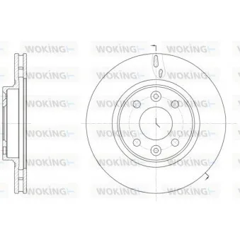 Jeu de 2 disques de frein avant WOKING D61535.10