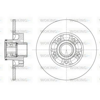 Jeu de 2 disques de frein arrière WOKING D61626.20