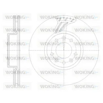 Jeu de 2 disques de frein avant WOKING D62122.10