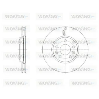 Jeu de 2 disques de frein avant WOKING D62130.10