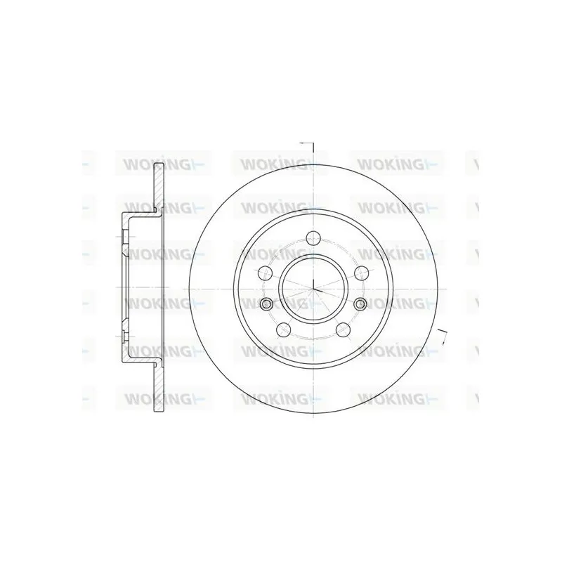 Jeu de 2 disques de frein arrière WOKING D6239.02