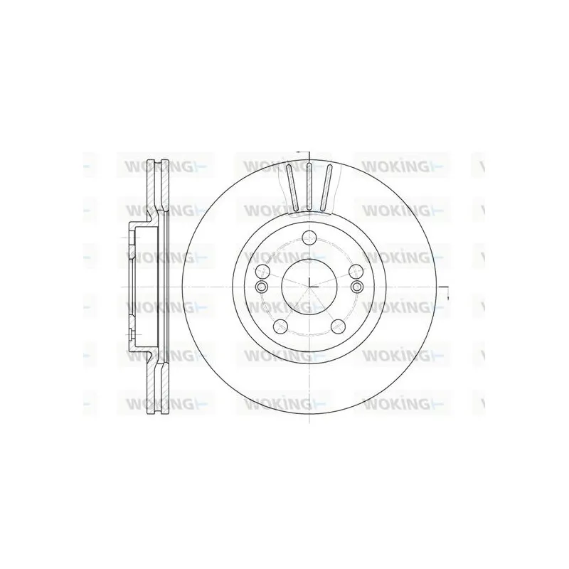 Jeu de 2 disques de frein avant WOKING D6301.10