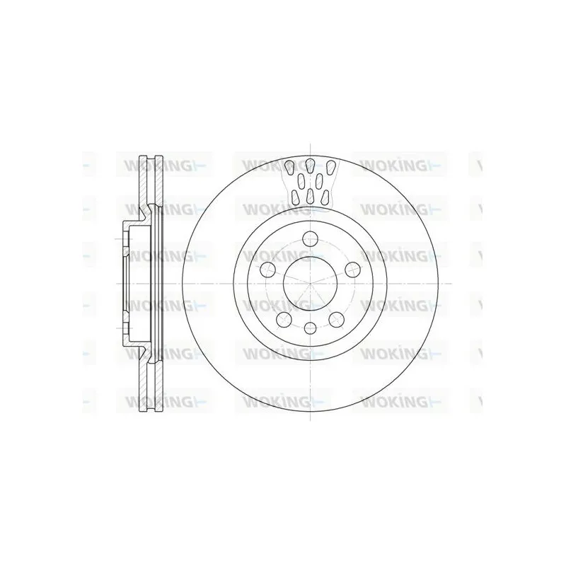 Jeu de 2 disques de frein avant WOKING D6305.11