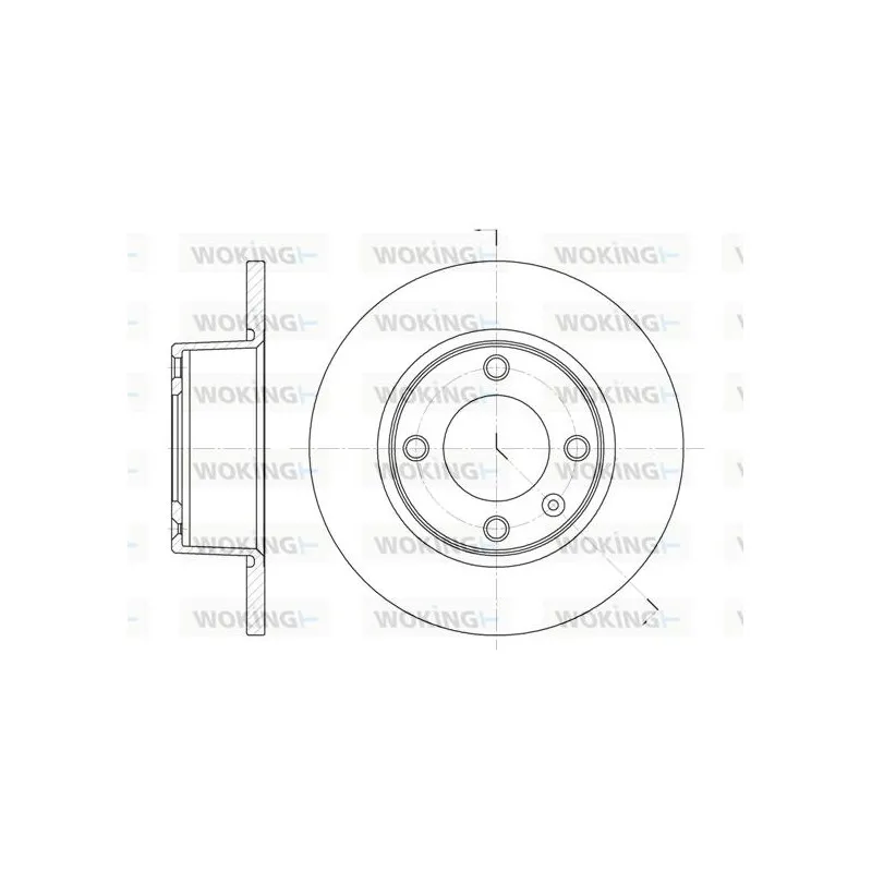 Jeu de 2 disques de frein arrière WOKING D6433.00