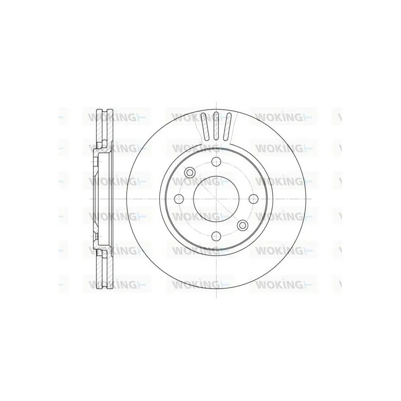 Jeu de 2 disques de frein avant WOKING D6449.10