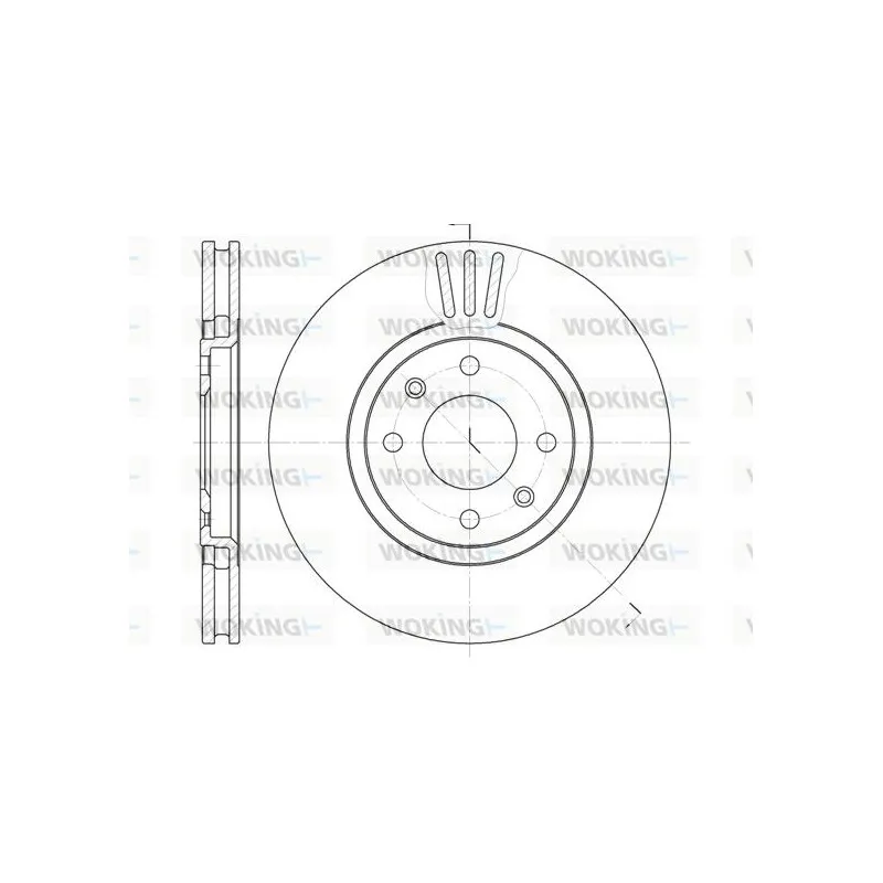Jeu de 2 disques de frein avant WOKING D6486.10