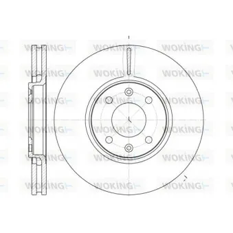 Jeu de 2 disques de frein avant WOKING D6587.10
