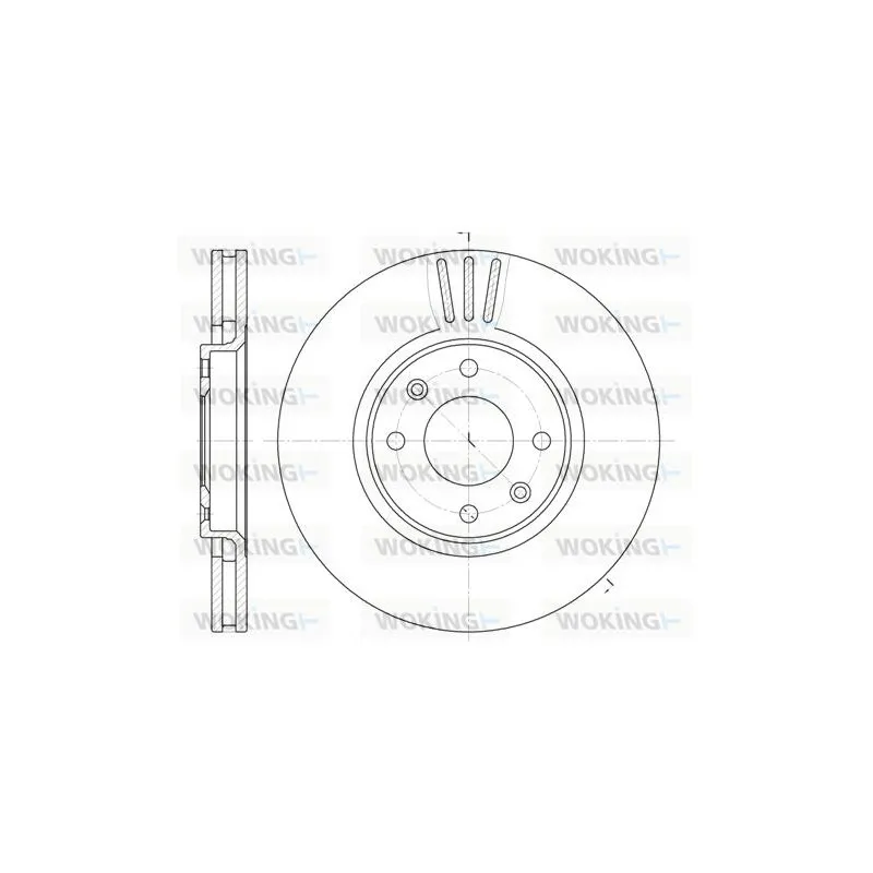 Jeu de 2 disques de frein avant WOKING D6604.10