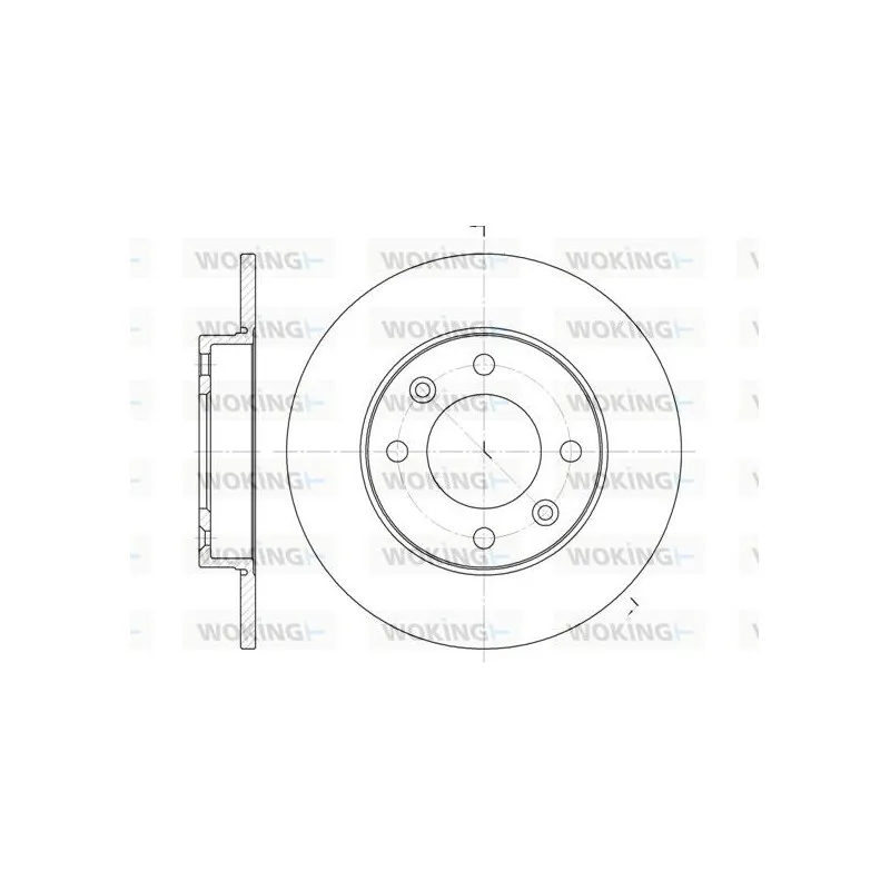 Jeu de 2 disques de frein arrière WOKING D6630.00