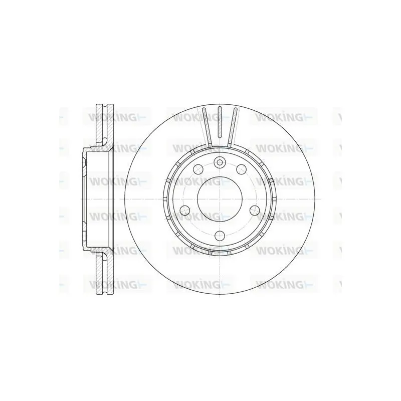 Jeu de 2 disques de frein avant WOKING D6682.10