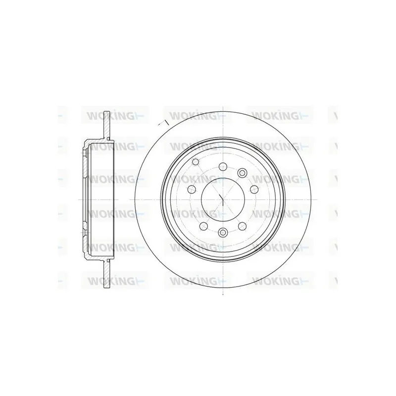 Jeu de 2 disques de frein arrière WOKING D6692.00
