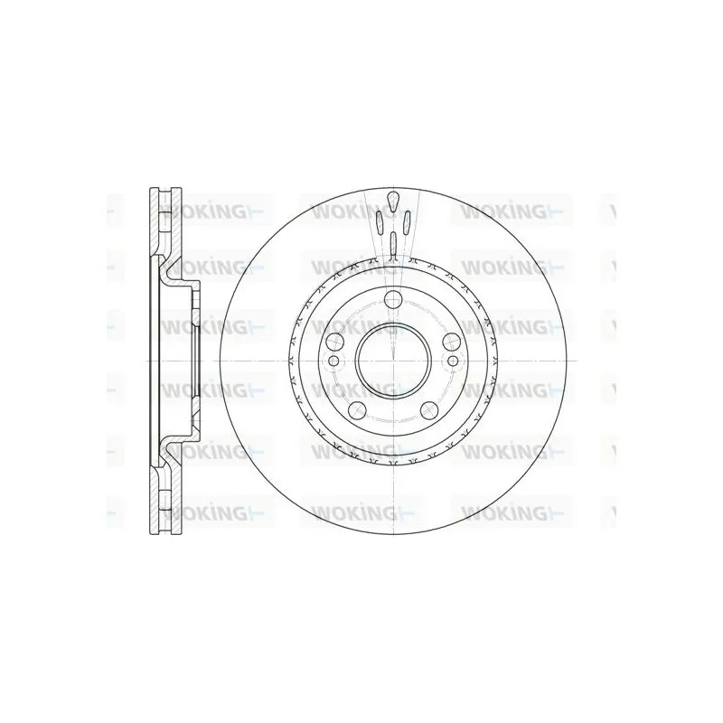 Jeu de 2 disques de frein avant WOKING D6696.10