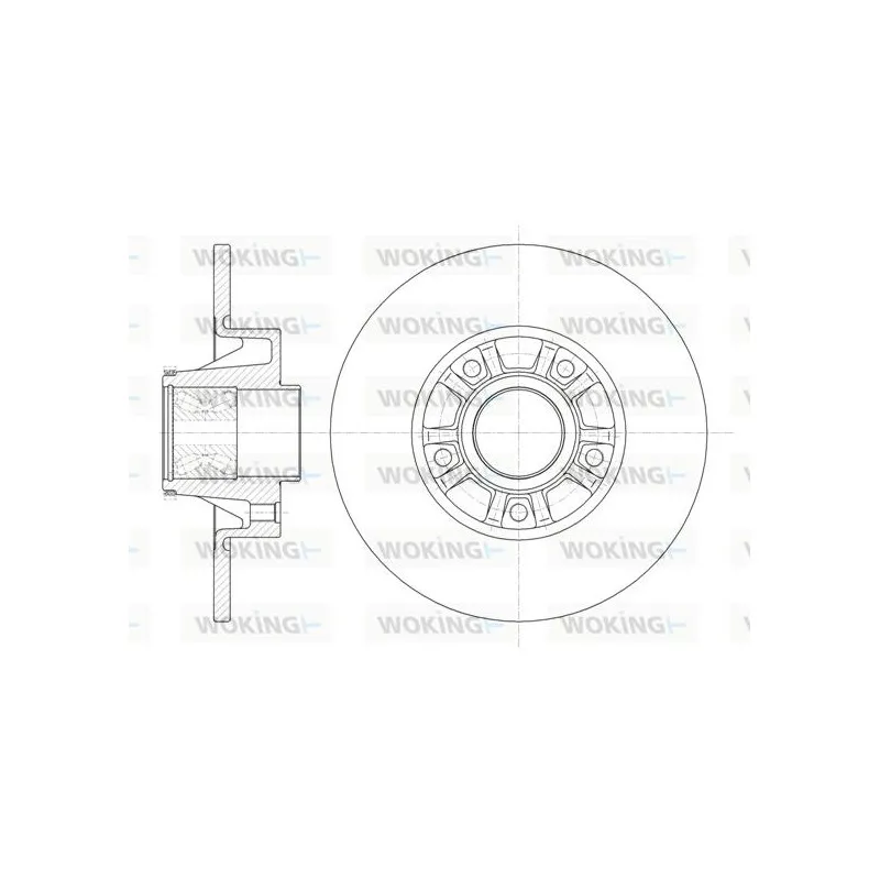 Jeu de 2 disques de frein arrière WOKING D6733.20