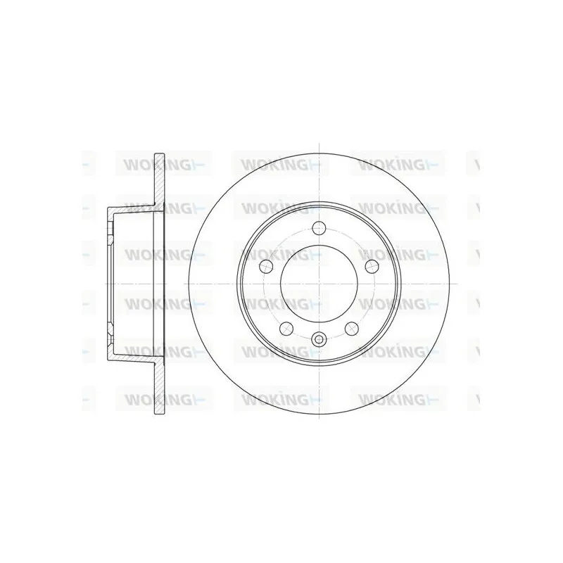 Jeu de 2 disques de frein arrière WOKING D6735.00