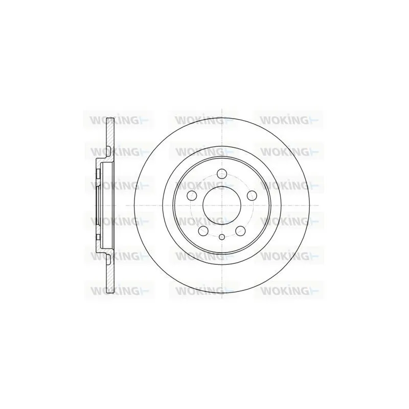 Jeu de 2 disques de frein arrière WOKING D6736.00