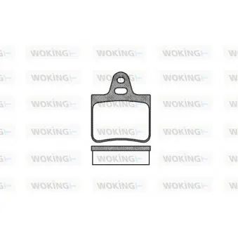 Jeu de 4 plaquettes de frein arrière WOKING P0023.00