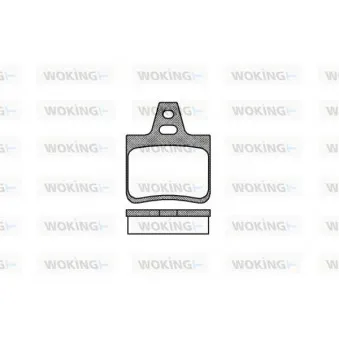 Jeu de 4 plaquettes de frein arrière WOKING P0023.10