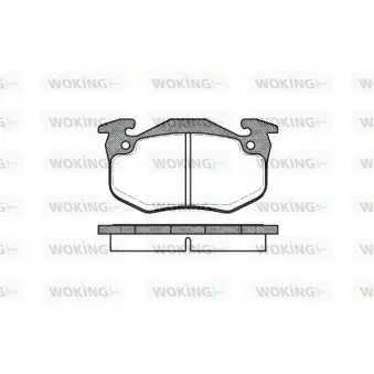 Jeu de 4 plaquettes de frein avant WOKING P0443.80