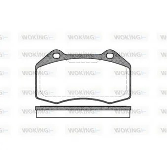 Jeu de 4 plaquettes de frein avant WOKING P10133.00