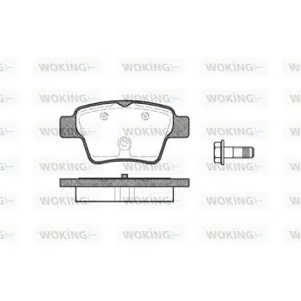 Jeu de 4 plaquettes de frein arrière WOKING P10383.00