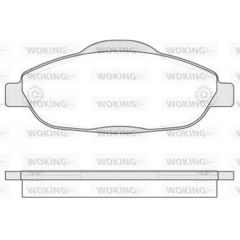 Jeu de 4 plaquettes de frein avant WOKING P12233.00