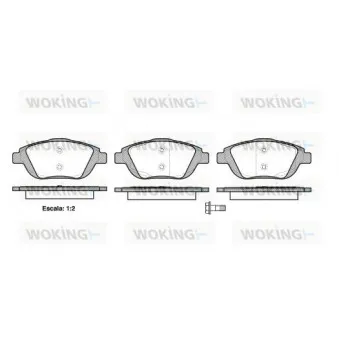 Jeu de 4 plaquettes de frein avant WOKING P12923.00