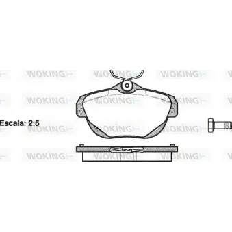 Jeu de 4 plaquettes de frein arrière WOKING P13033.00